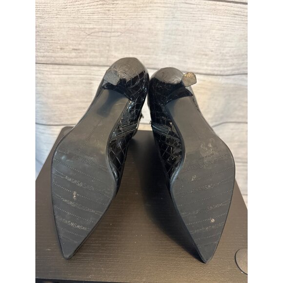 Stuart Weitzman Sioux Croco Nubuckleboot Size 7 - Picture 6 of 6